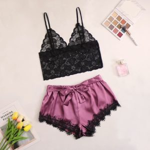 Pyjama Satin Dentelle