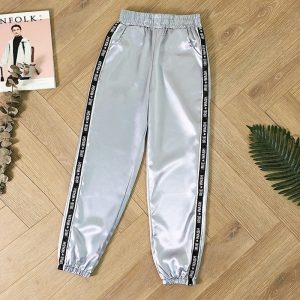 Pantalon Jogging Gris Satin