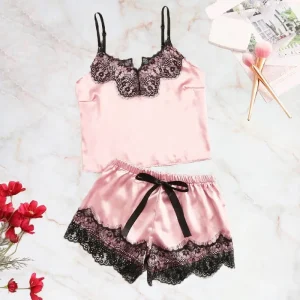 Pyjama En Satin Rose