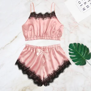 Pyjama Satin Rose Poudré