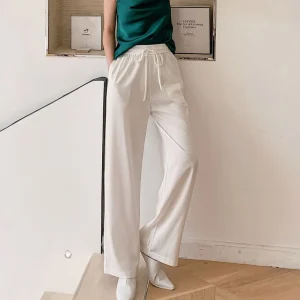 Pantalon En Satin Blanc