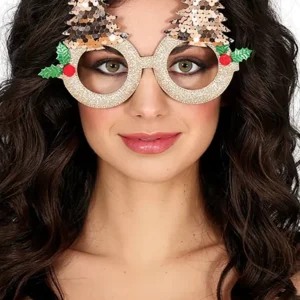 Lunnetes de Noël dorés