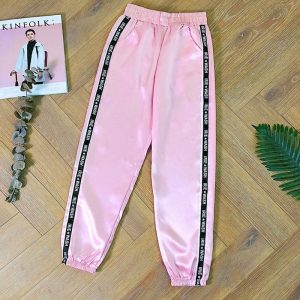 Pantalon En Satin Rose