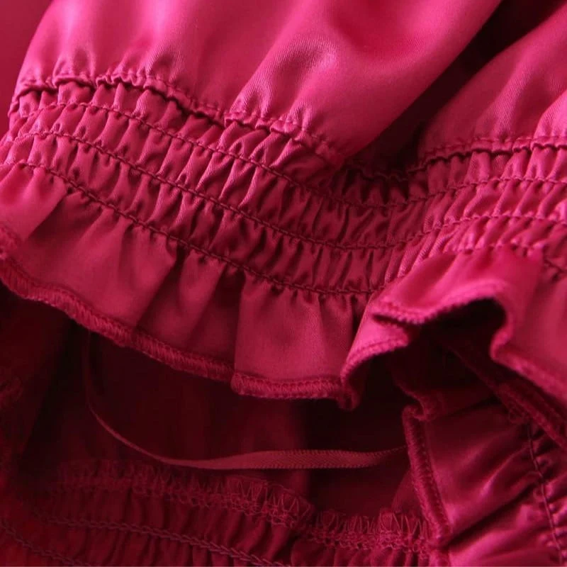 Crop Top Satin Rose Basique – Image 4