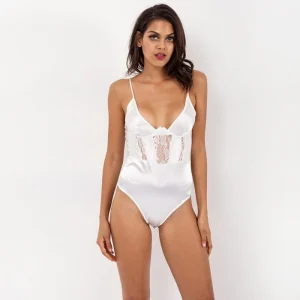 Body Femme Blanc Satin