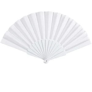Éventail en Tissu Blanc