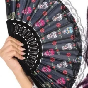 Éventail Dia de Los Muertos