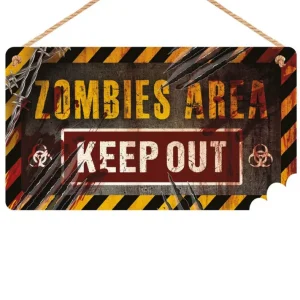 Affiche Zombie en Bois