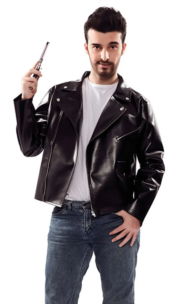 Veste Simili Cuir Noir