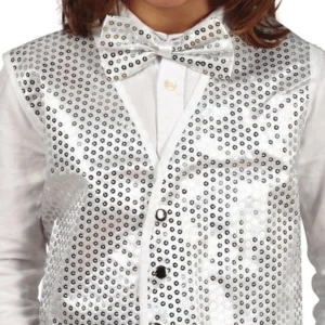 Gilet de Paillettes Argenté pour enfant