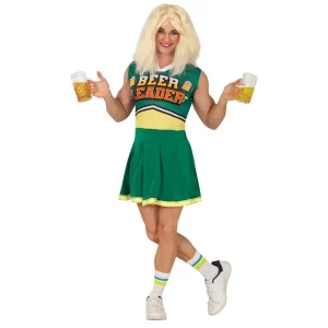 Déguisement de Pom-Pom Girl Beer Vert pour homme