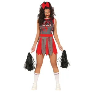 Déguisement de Pom-Pom Girl Zombie Brains pour femme