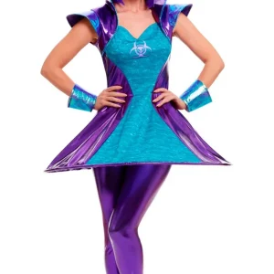Déguisement Alien bleu pour femme
