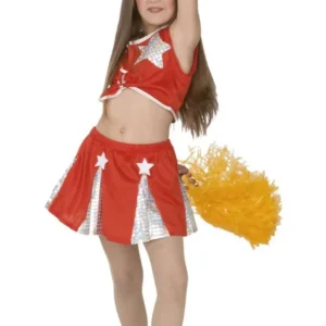 Déguisement Pompom Girl Rouge pour enfant