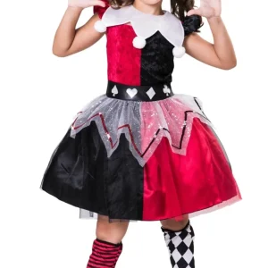 Déguisement Arlequin Rouge pour fille