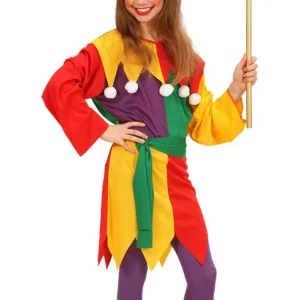 Déguisement Bouffon Arc-en-ciel pour fille
