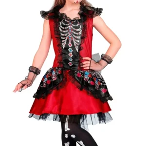 Déguisement Catrina rouge fille