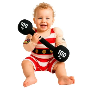 Déguisement d'Homme Costaud Rayé pour bébé