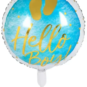 Ballon aluminium bleu pour bébé garçon