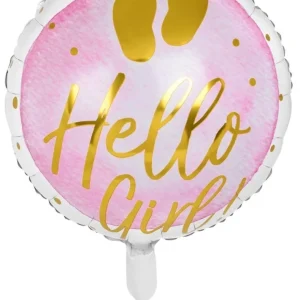 Ballon aluminium rose pour bébé fille