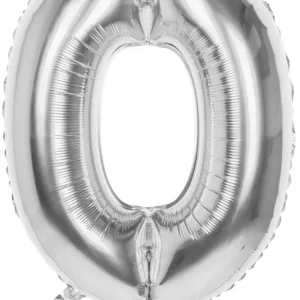 Ballon Chiffre 0 Argent 86cm