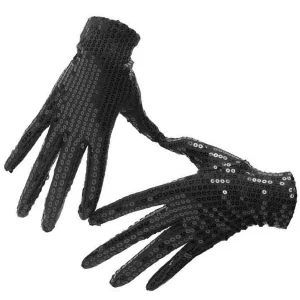 Gants à Paillettes Noirs