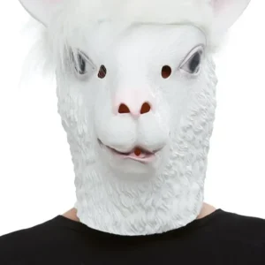 Masque en Latex de Lama Blanc