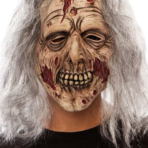 Masque en latex de Zombie avec Cheveux