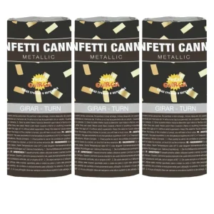 Pack 3 Canons Confettis Dorés