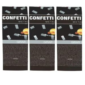 Pack 3 Canons Confettis Argenté