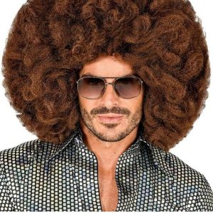 Perruque Afro Marron Plus