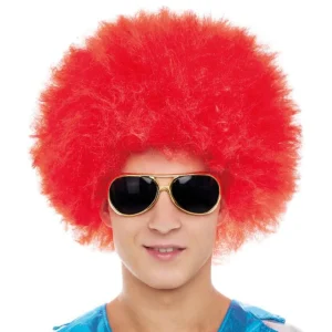 Perruque Afro Rouge
