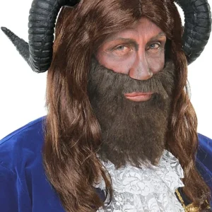 Perruque de La Bête avec Cornes