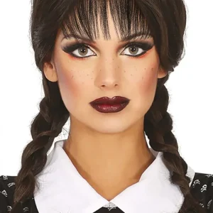 Perruque Écolière Gothique Tresses  avec Frange