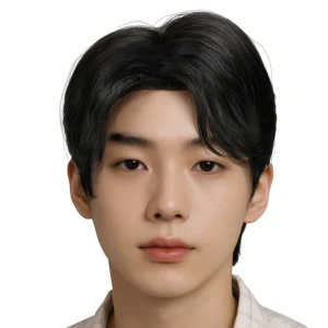 Perruque Noire K-Pop Jinu