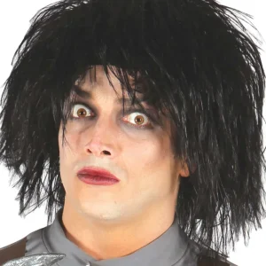 Perruque Noire aux Mains d'Argent