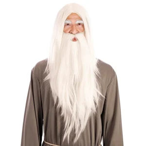 Perruque et barbe blanche Magicien