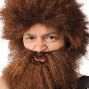 Perruque et Barbe Homme Préhistorique Sauvage