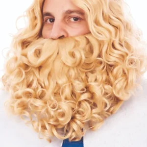 Perruque et Barbe Roi Mage Blonde Mate