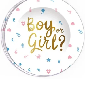 Assiettes Gender Reveal bébé