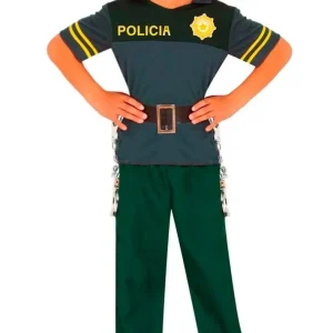 Déguisement de Policier Vert pour garçon
