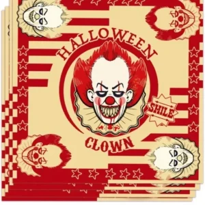 Serviettes en Papier de Clown Sinistre